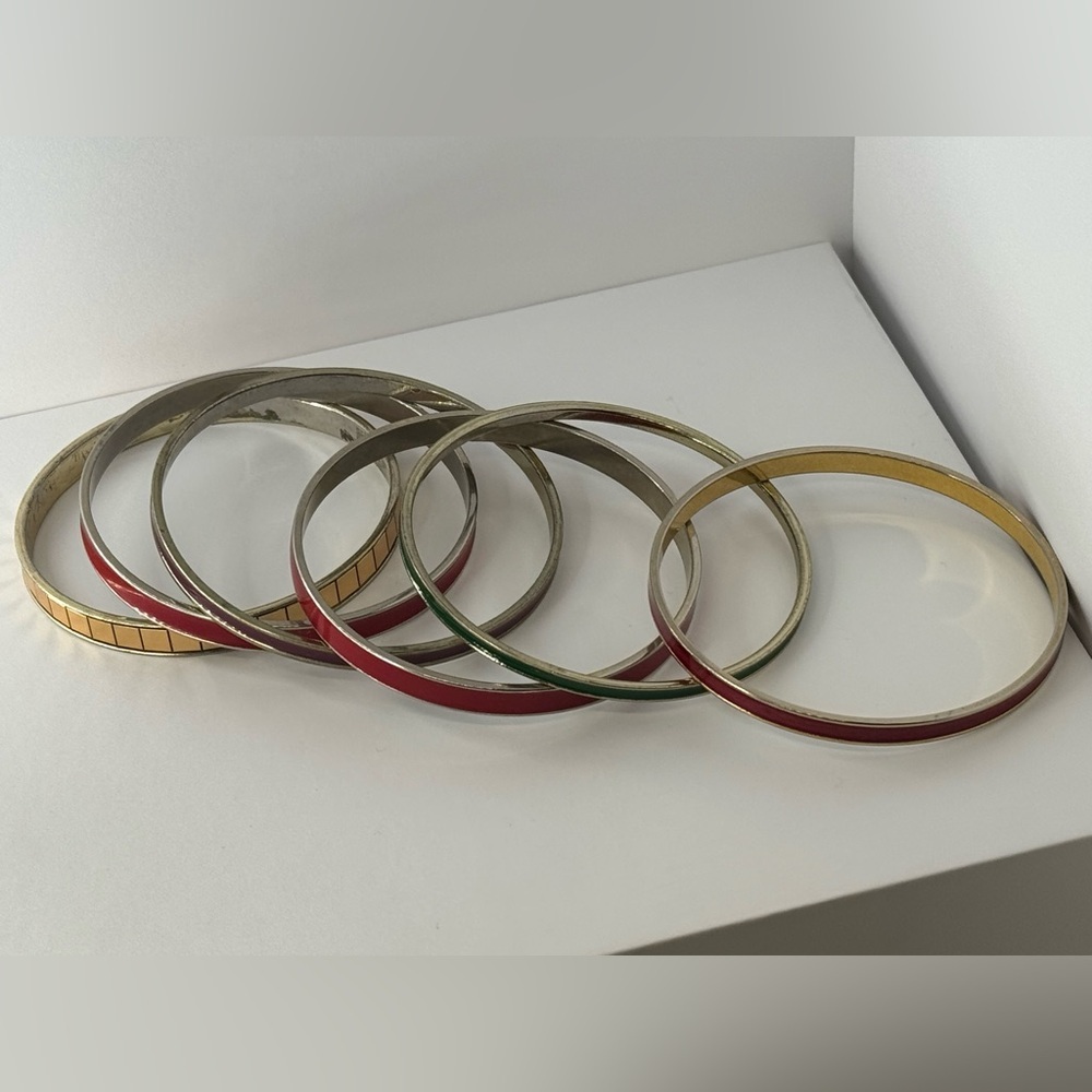 Enameled Bangle Set of 6 - Picture 3 of 7